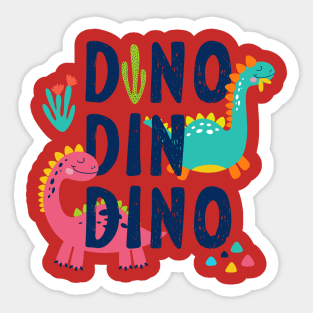 Dino Din Dino Sticker